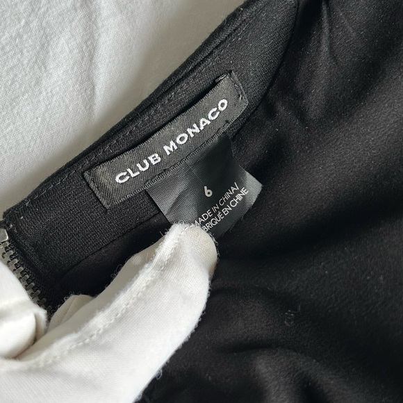 Club Monaco Black Crop Top with Silver Beaded Accents - Picture 8 of 8